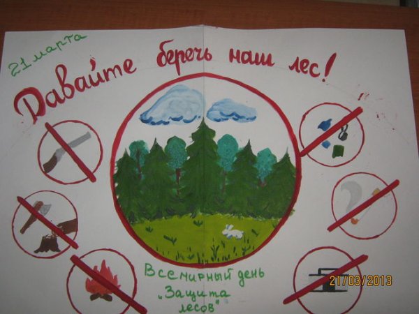 Плакат на тему сохранение природы