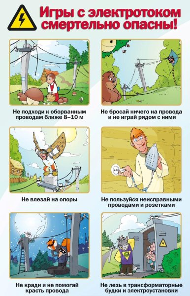 Плакат на тему электробезопасности