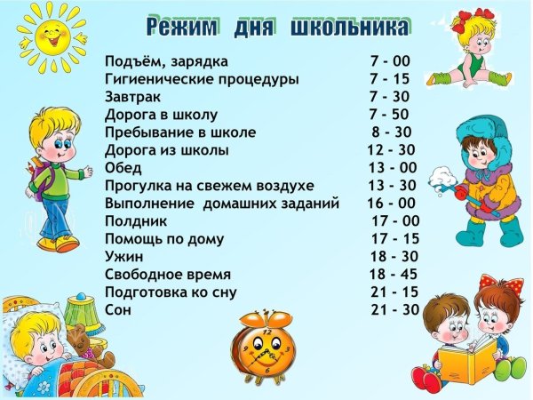 Режим дня для детей