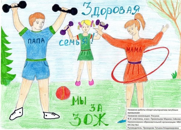 Спорт альтернатива пагубным привычкам рисунки