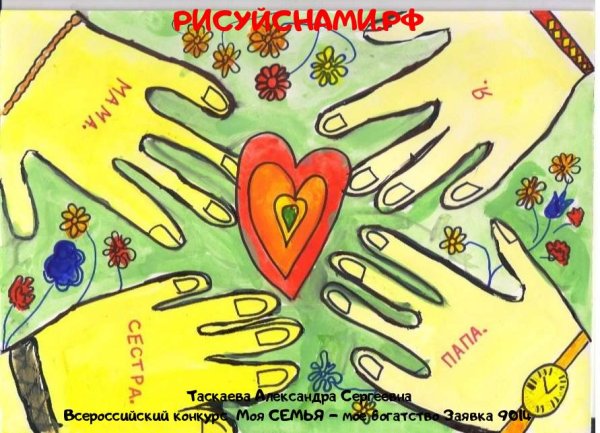 Моя семья моё богатство рисунки на конкурс