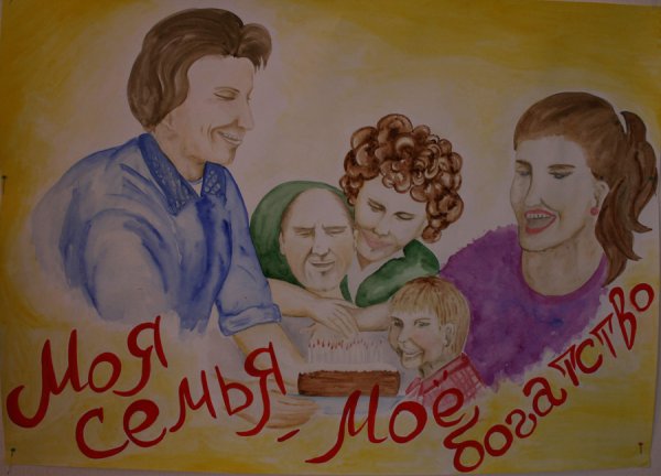 Плакат моя семья мое богатство