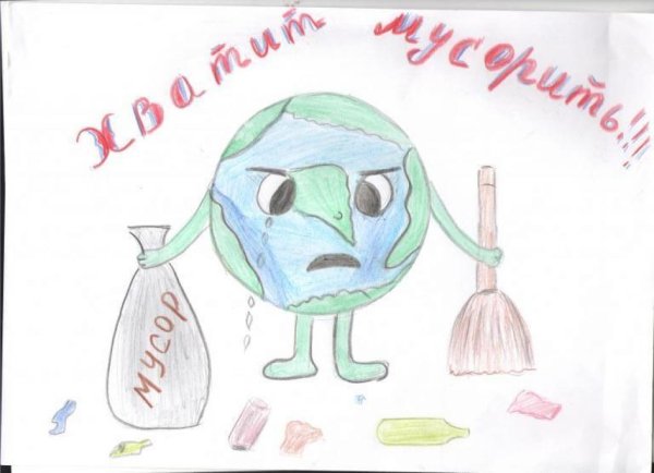 Плакат на тему не мусори