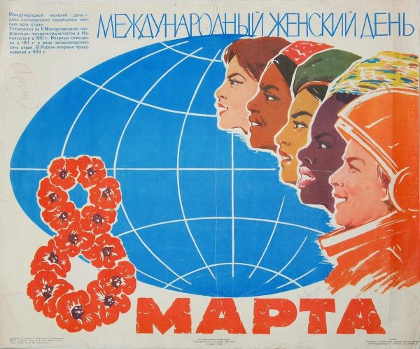 Международный женский день советские плакаты