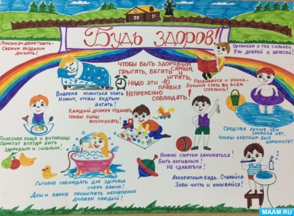 Плакат здоровый образ жизни
