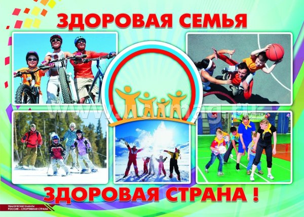 Плакат спортивная семья