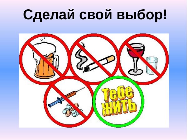 Плакат против вредных привычек