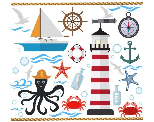 Шаблон морская тема