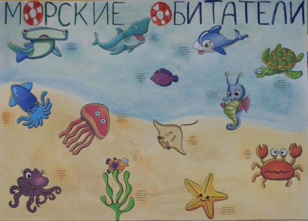 Плакат на морскую тему