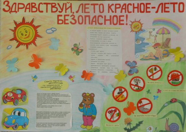 Безопасное лето плакаты для детей