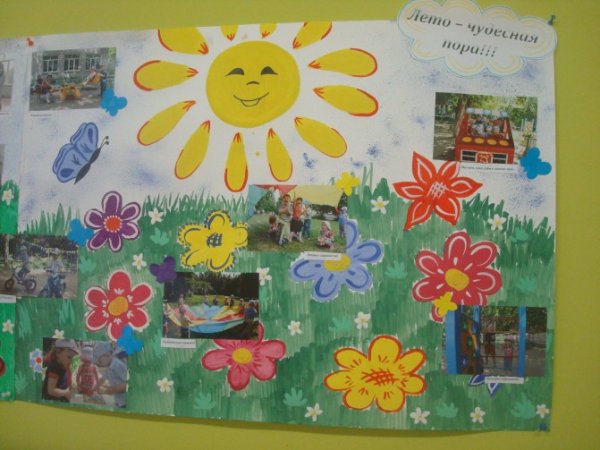 Коллаж лето в детском саду