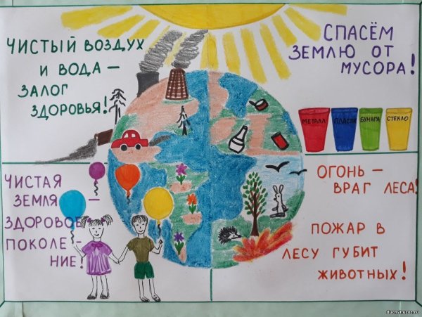 Плакат на тему чистый