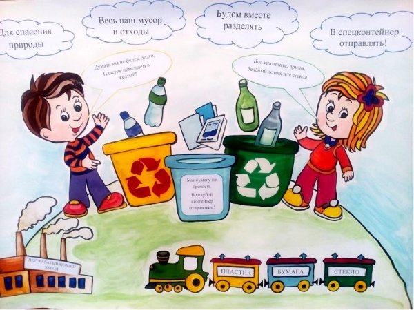 Конкурс рисунков дети против мусора