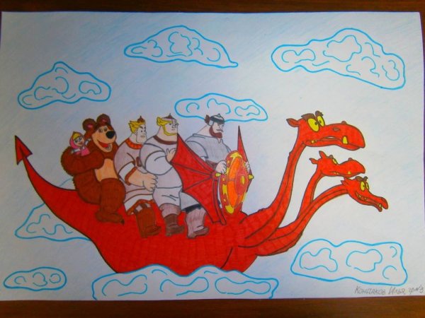 Плакат по сказкам Пушкина