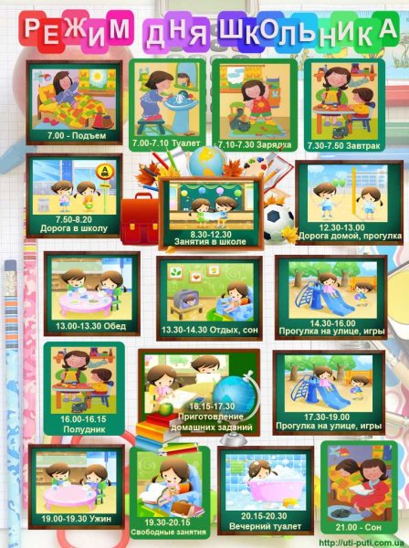 Распорядок дея школьника