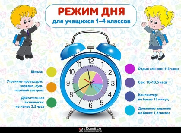 Режим дня школьника 1 класса