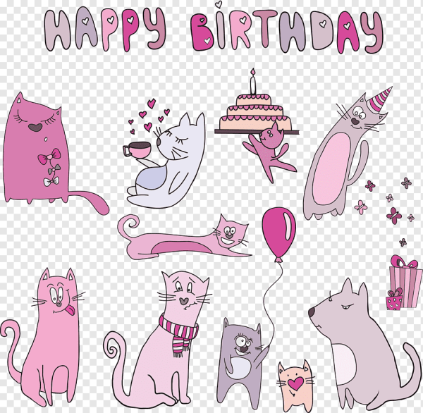 С днём рождения с котиками