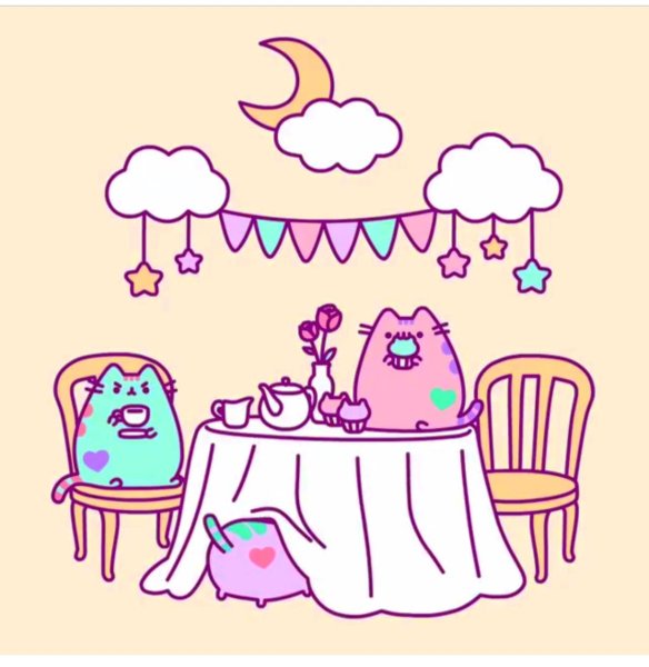 Кавайные открытки на др