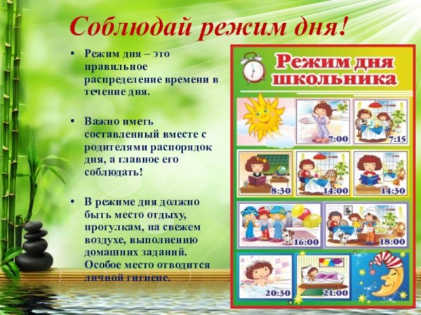 Режим дня труда и отдыха