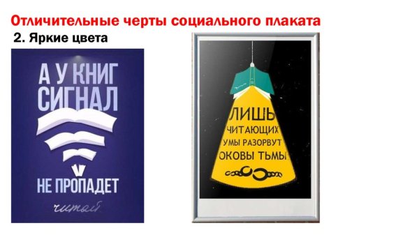 Характерные особенности плаката