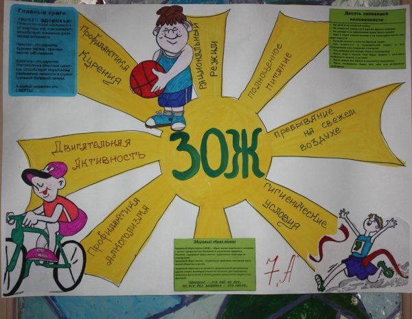 Плакат здоровый образ жизни