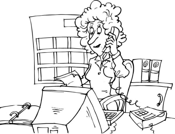 Раскраска бухгалтер для детей