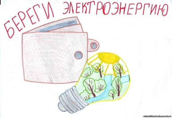 Плакат берегите электроэнергию