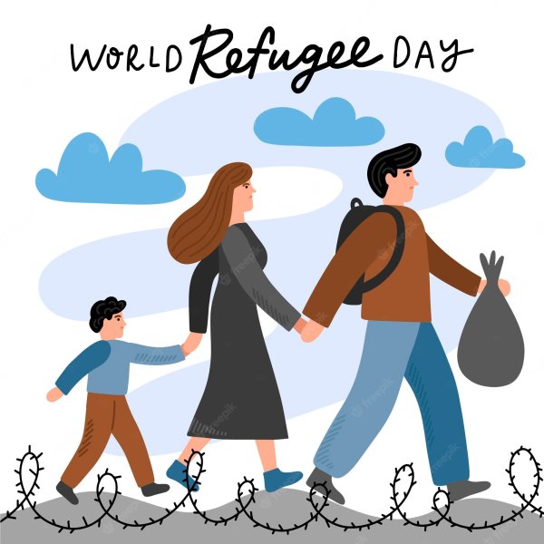 Плакат день беженца