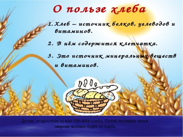 Плакат на тему хлеб