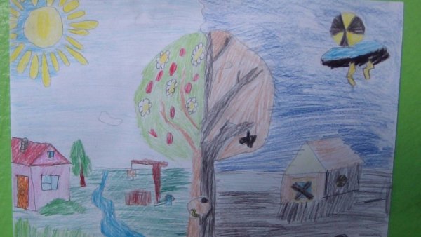 Плакат на тему радиация