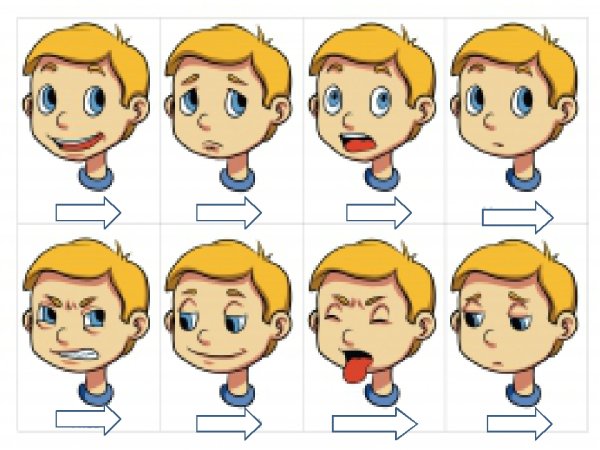 Карточки эмоции для детей