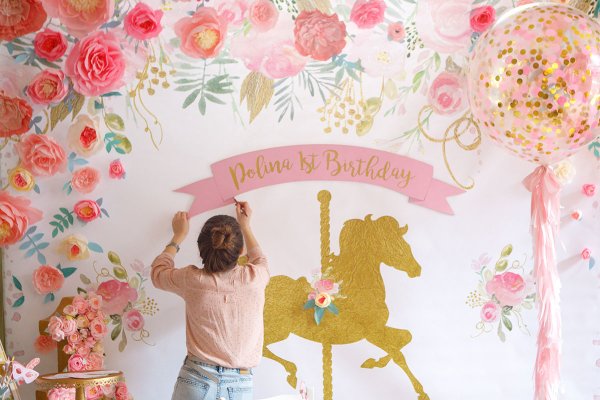 Детский баннер на день рождения девочке