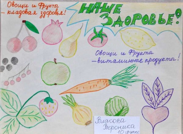 Рисунок на тему ЗОЖ И здоровое питание