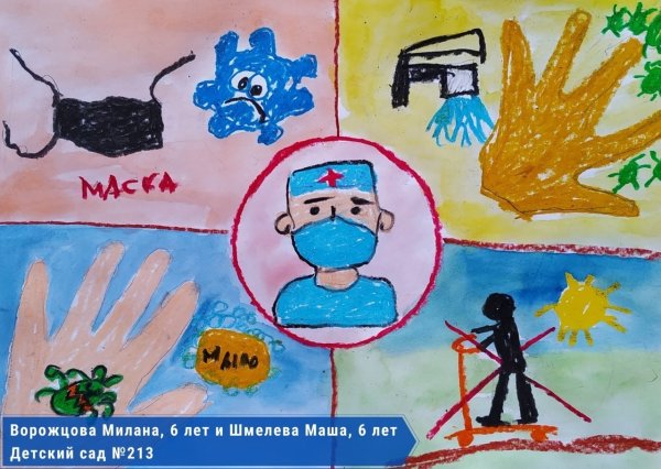 Рисунки детей на тему ковид
