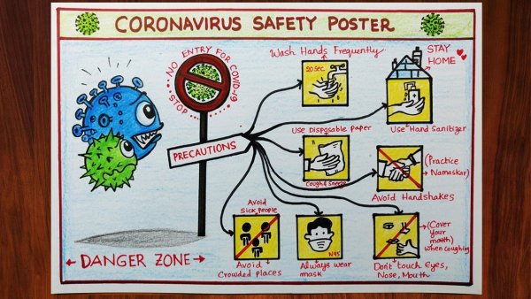 Плакат на тему коронавируса