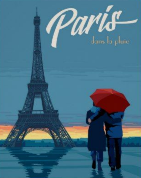 Постер Париж ретро