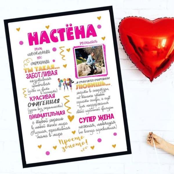 Плакат на день рождения подруге