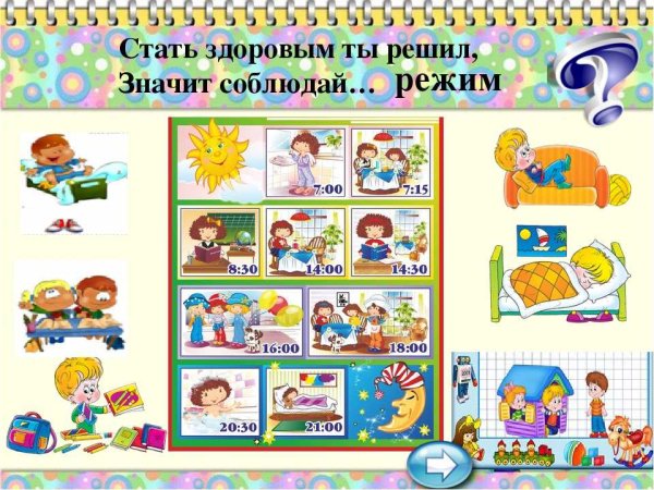 Распорядок дня дошкольника