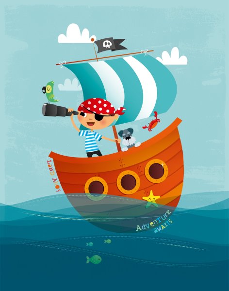 Пиратский корабль детский