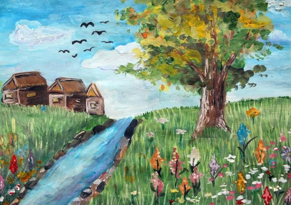 Рисунок на тему родной край