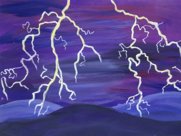 Молния стикер