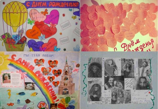 С днем рождения. Плакат