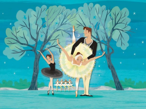 Лебединое озеро иллюстрации