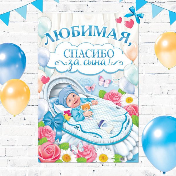 Плакат сыну на день рождения