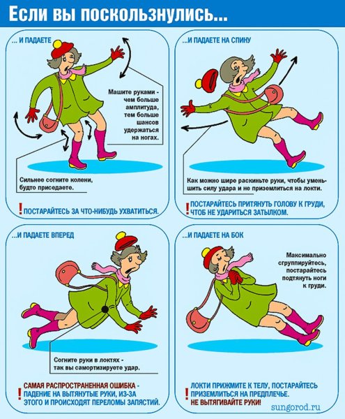 Памятка меры предосторожности при гололеде