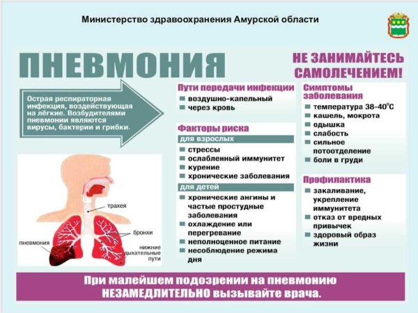 Пневмония памятка