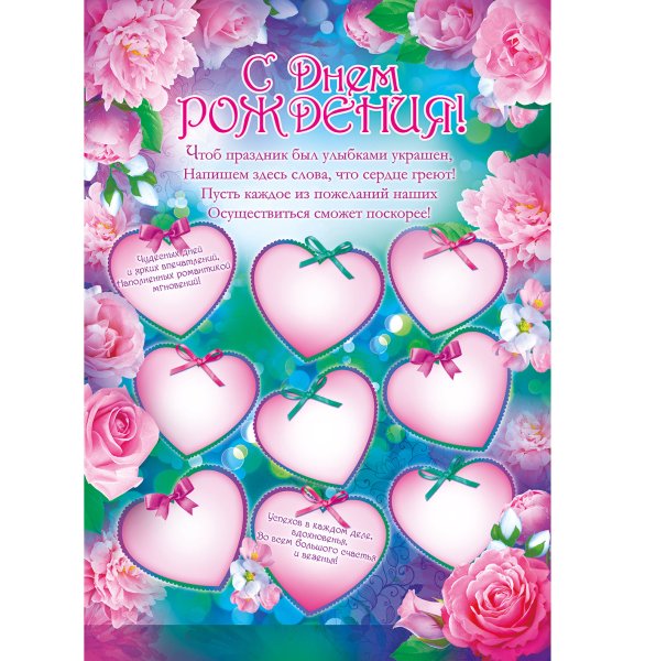 Плакат поздравление с днем рождения