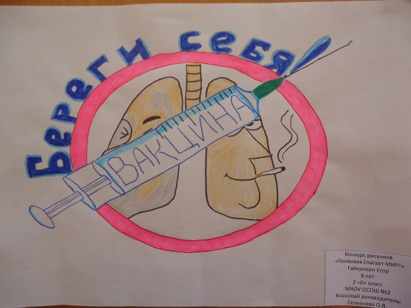 Плакат на тему вакцинации