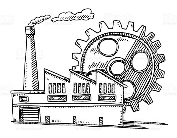 Завод рисунок