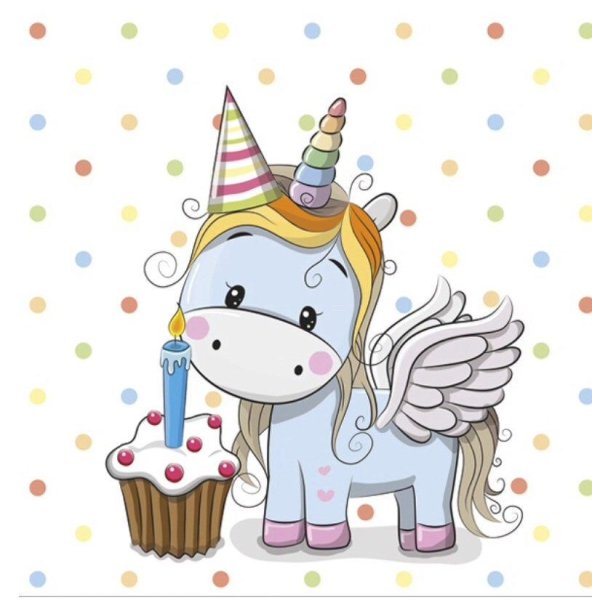 Единорог мультяшный alles gute zum Geburtstag